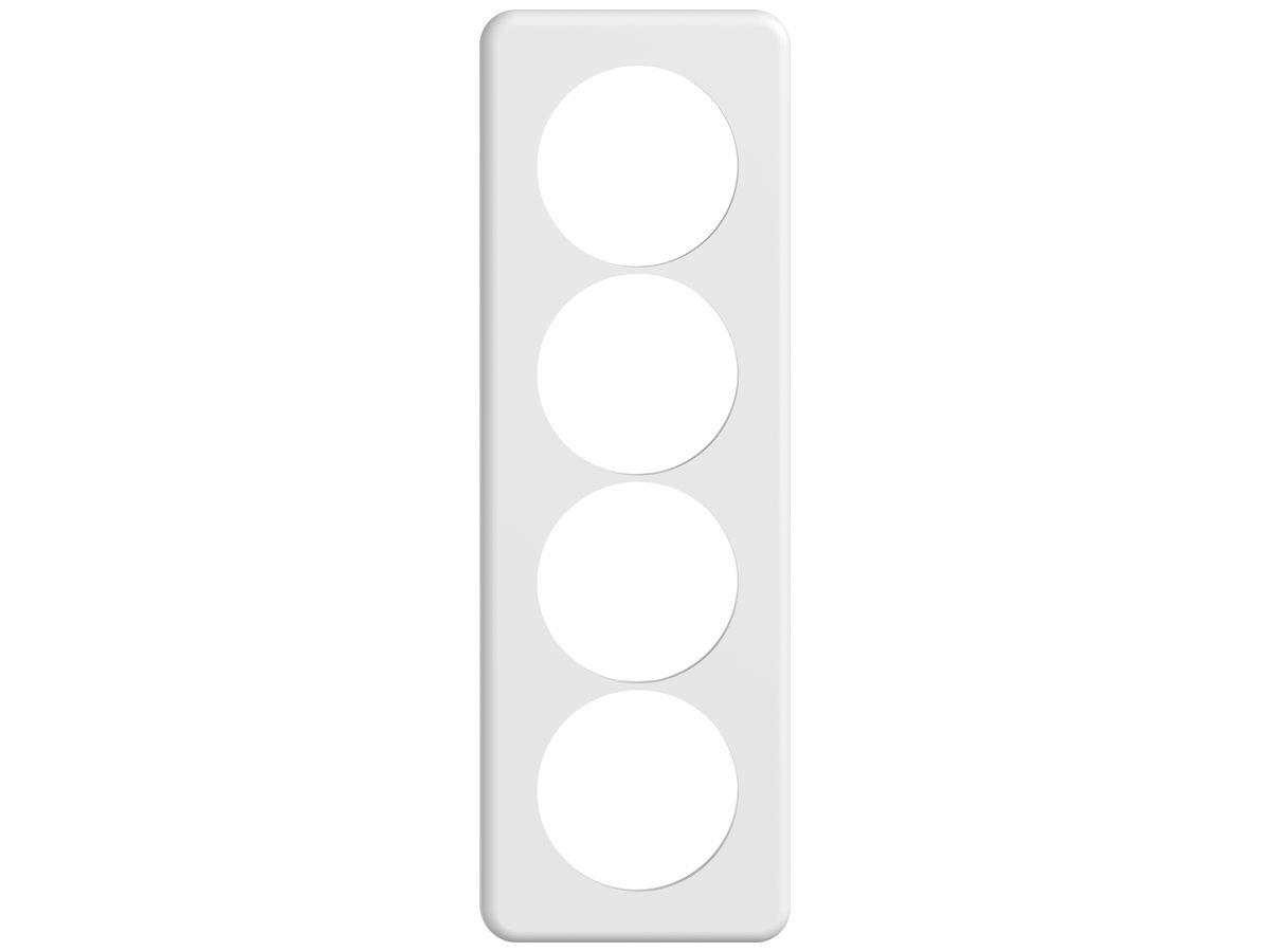 UP-Abdeckplatte STANDARDdue SNAPFIX® 4×1/1×4 4×Ø58 90×270mm ws