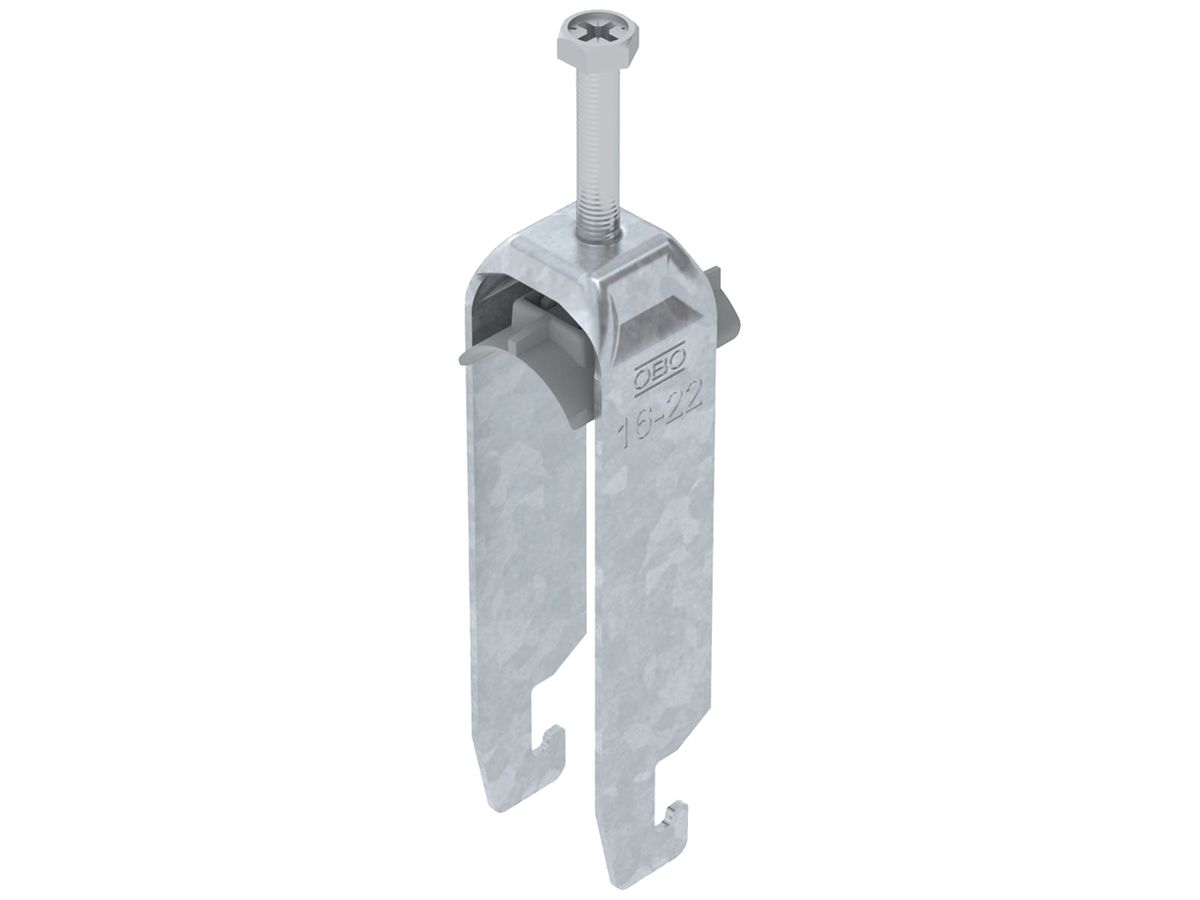 Schnellverleger BET 2056 U-Fuss Kunststoff 16…22mm 3×Kabel Stahl tfZn