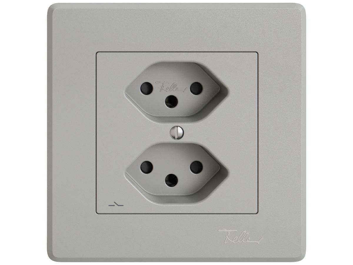 UP-Steckdose EDIZIO.liv SNAPFIX® 2×T13 1×S mit Shutter hgu