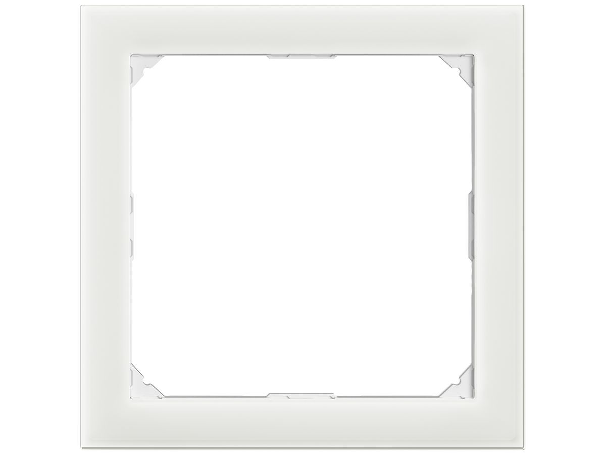 UP-Abdeckrahmen EDIZIO.liv prestige SNAPFIX® f.Video 154×154mm glas weiss