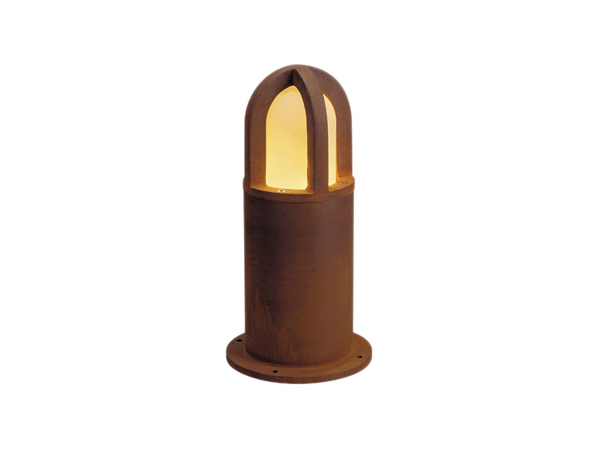 Standleuchte SLV RUSTY CONE 40, E27 11W IP54 Eisen gerostet