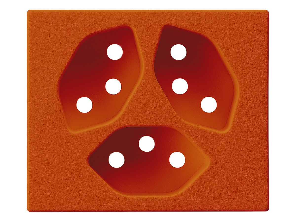 Frontplatte zu FLF-Steckdose Hager 3×Typ 13 Z orange