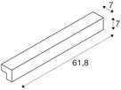 LED-Wandleuchte SLV L-LINE 60 10W 820lm 3000K IP44 618×70×70mm silber