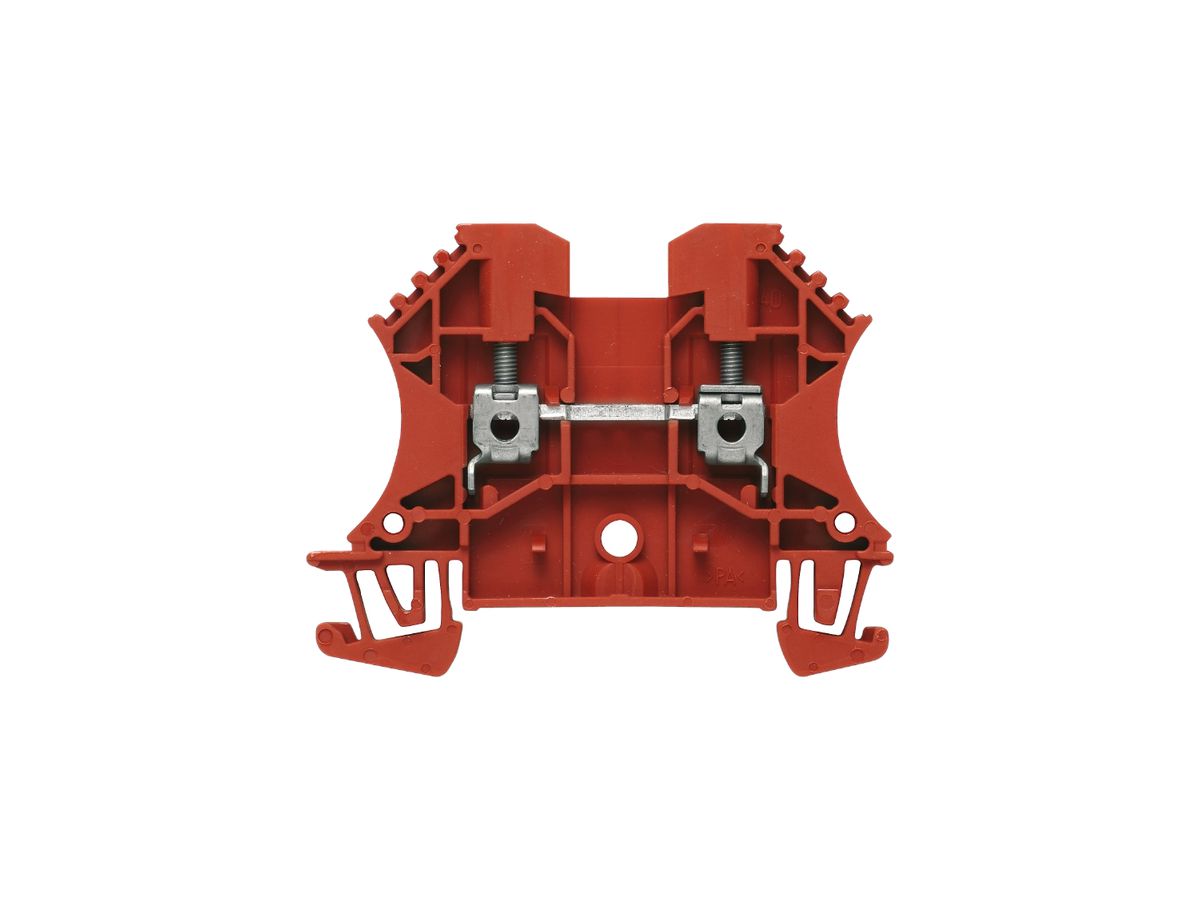 Durchgangs-Reihenklemme Weidmüller WDU Schraubanschluss 2.5mm² TS35 rot