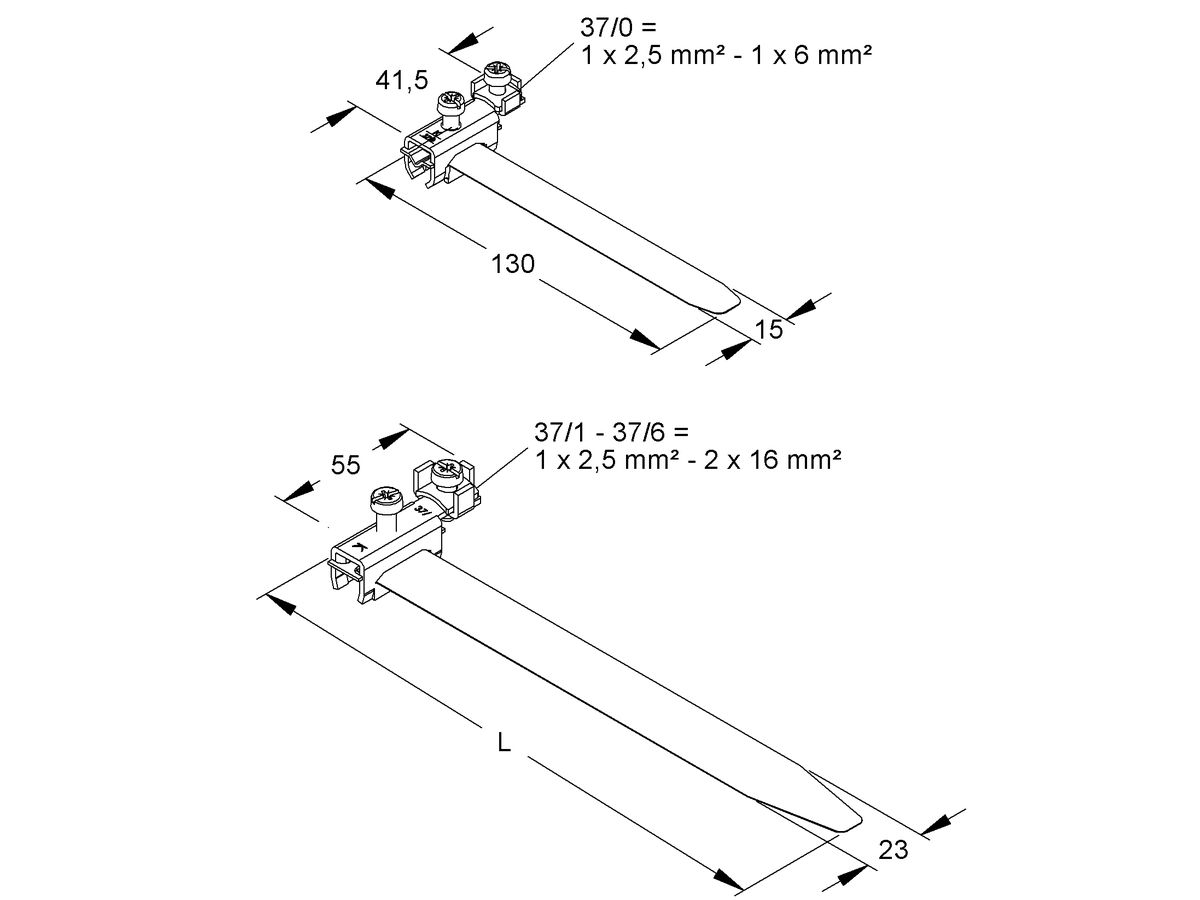 Erdleitungsbride 3/8…1 1/2" für Rohr 17.5…48mm