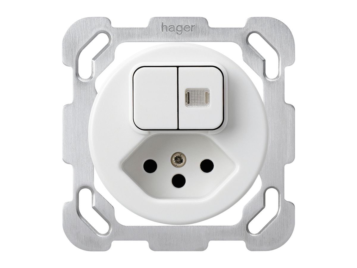 Einsatz zu UP-Leuchtkombination 3+A-R/1L+Typ 13 basico weiss 1 Linse