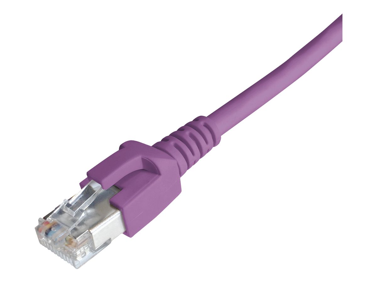 Patchkabel RJ45 Dätwyler 7702 proflex LSZH CAT6A S/FTP AWG26 1:1 violett 0.1m