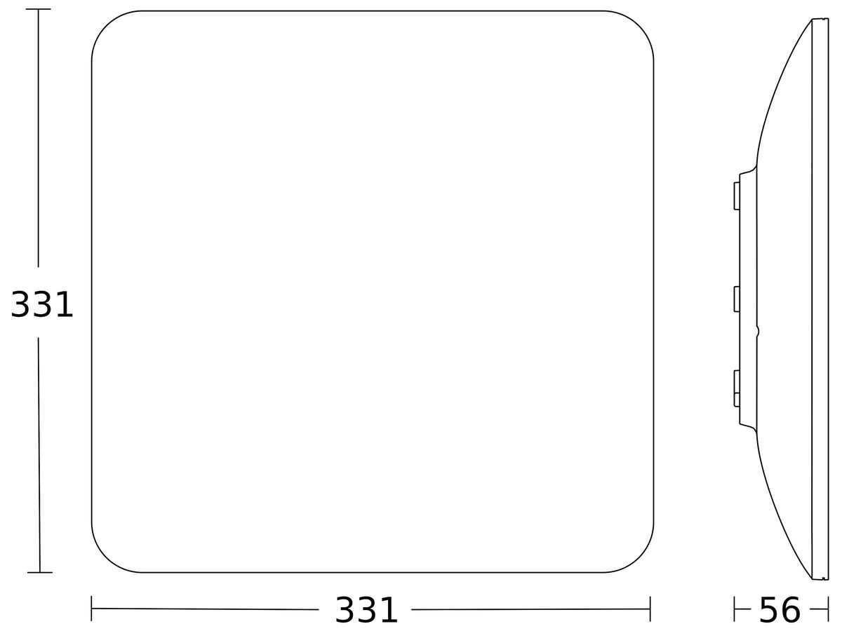 LED-Decken-/Wandleuchte Steinel RS PROQ HF 25W 2801lm 3000K DIM silber
