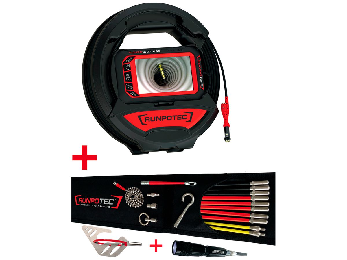 Inspektionskamera-Set Runpotec RC3+RUNPOSTICKS