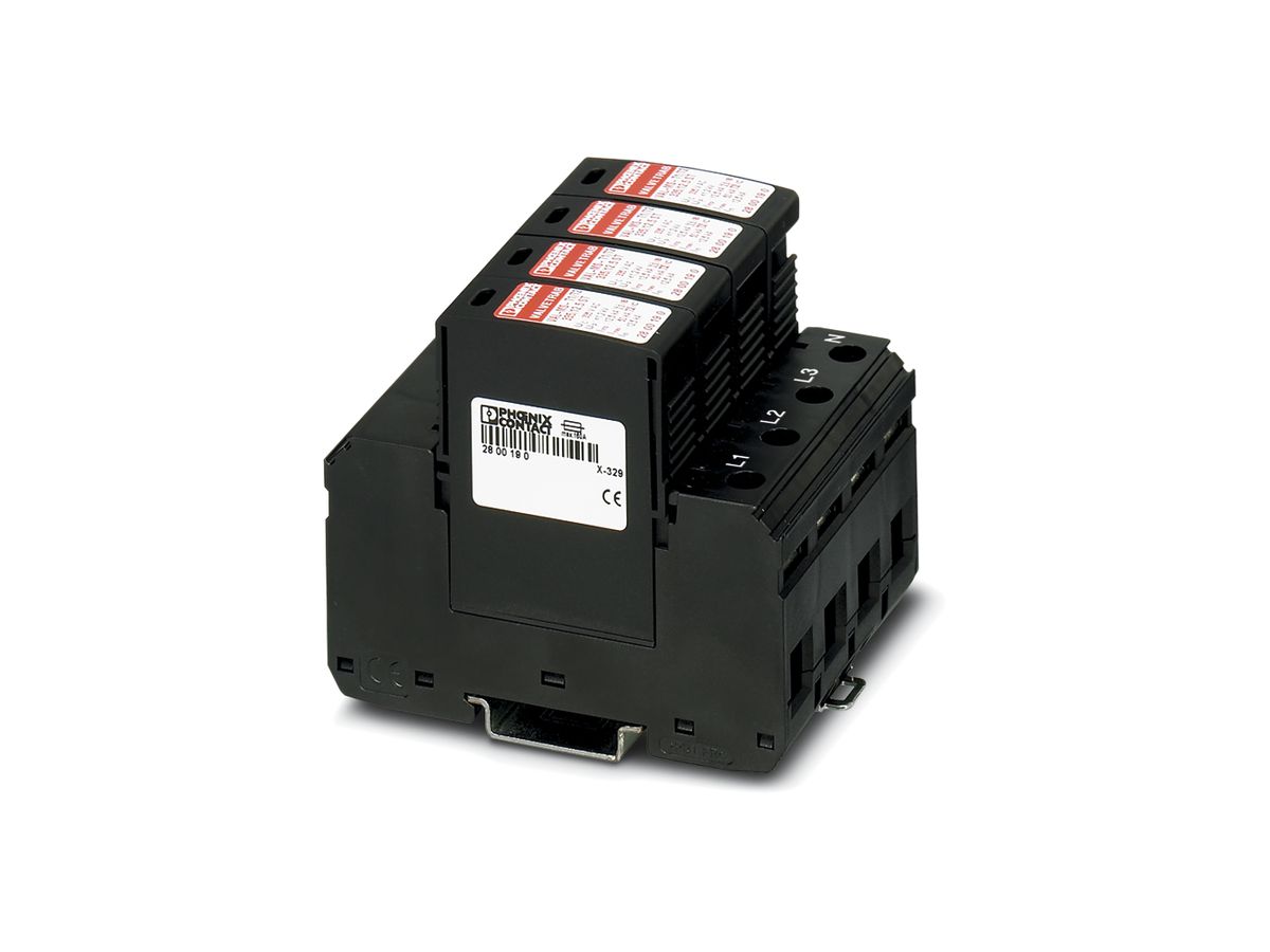 Blitzstromableiter Phoenix Contact 3L/N/PE 4+0 Typ 1+2