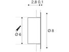 EB-LED-Wandleuchte SLV WORO 350mA 1.2W 50lm 3000K EB-Ø60mm weiss