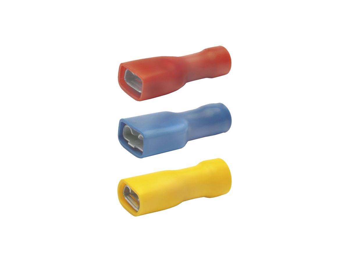 Steckhülse Ferratec 6.3×0.8mm 2.5…6mm² gelb 100 Stück