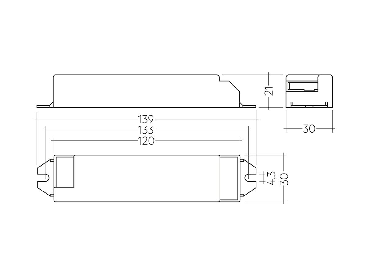 Notlichteinheit Tridonic EM pLED ST FX 201 LiFePO4 1W Steckklemme