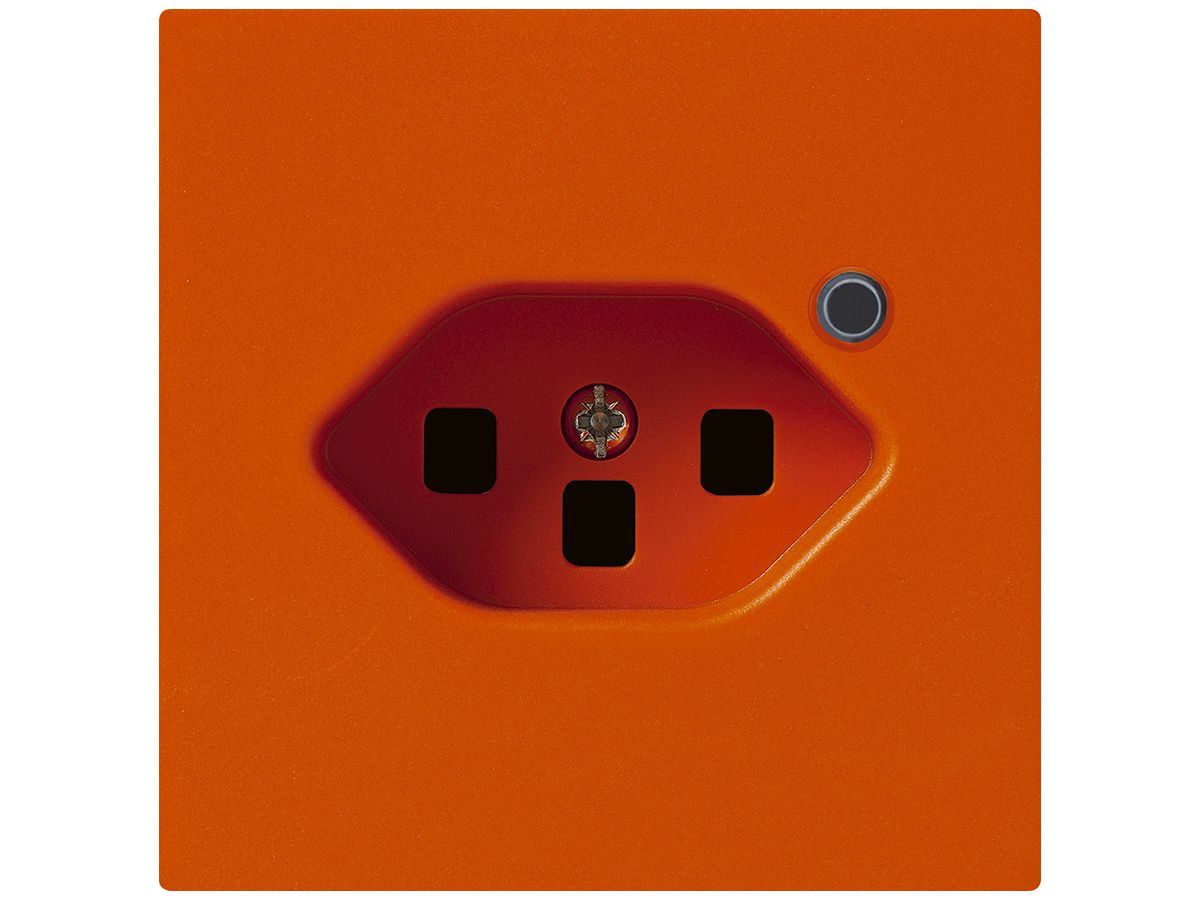 Steckdose Hager kallysto 1×T23 beleuchtet A orange