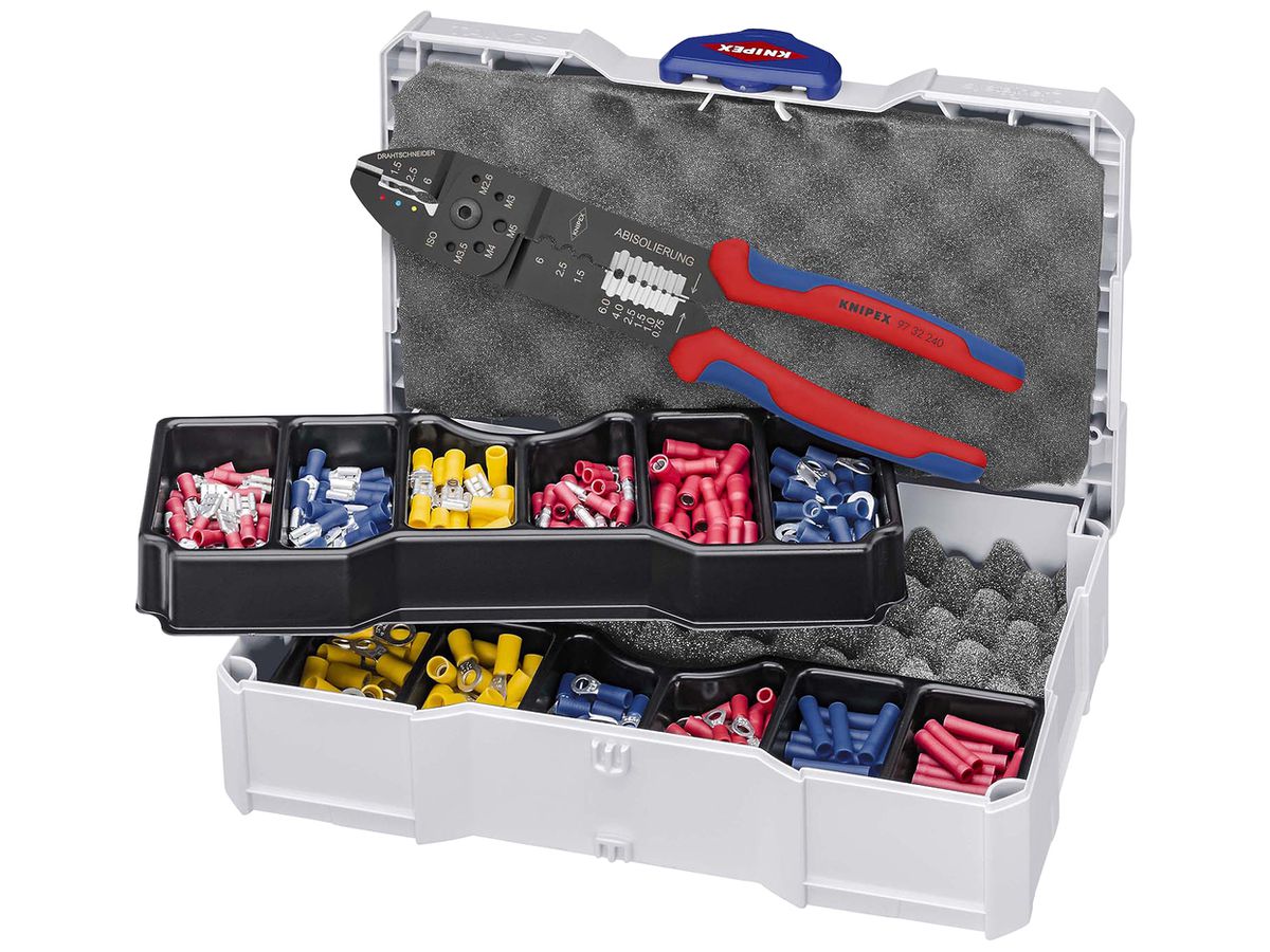 Crimpzangen-Set KNIPEX Presskabelschuhe isoliert Mit Werkzeug