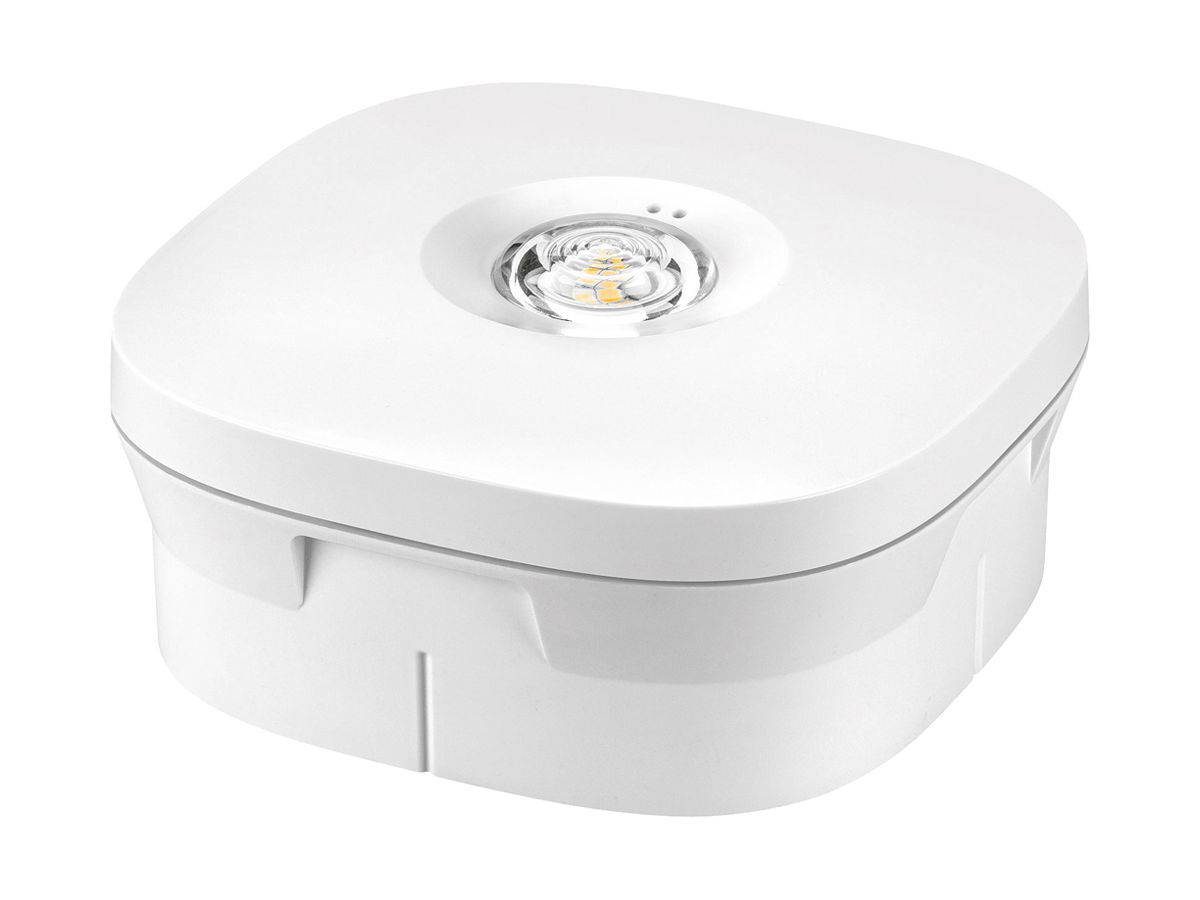 AP-LED-Sicherheitsleuchte EM R2A ST NM 112 SMh 2W, 53mm, weiss