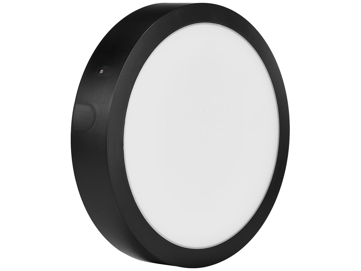 LED-Anbauleuchte Sylvania Novella 20W 2750lm 3000…4000K IP66 Ø300 schwarz