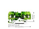 Schutzleiterklemme WAGO 2.5mm² grün/gelb