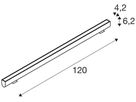 LED-Lichtleiste SLV GALEN 120 34W 3100lm 3000/4000K 120° IP65 anthrazit