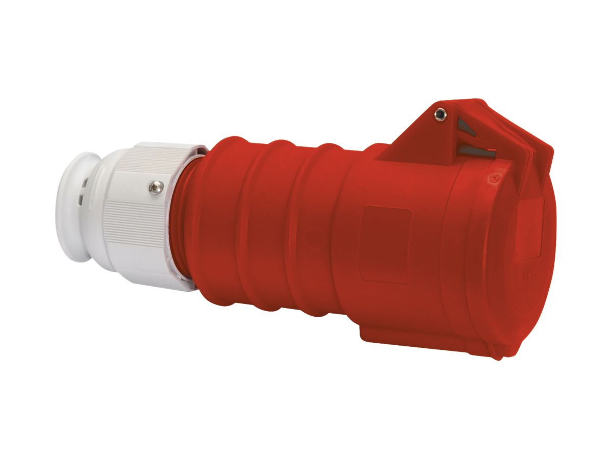 Kupplung CEE Bals 5P 32A 400V 6h rot IP44 vernickelt QC.TE-Plus