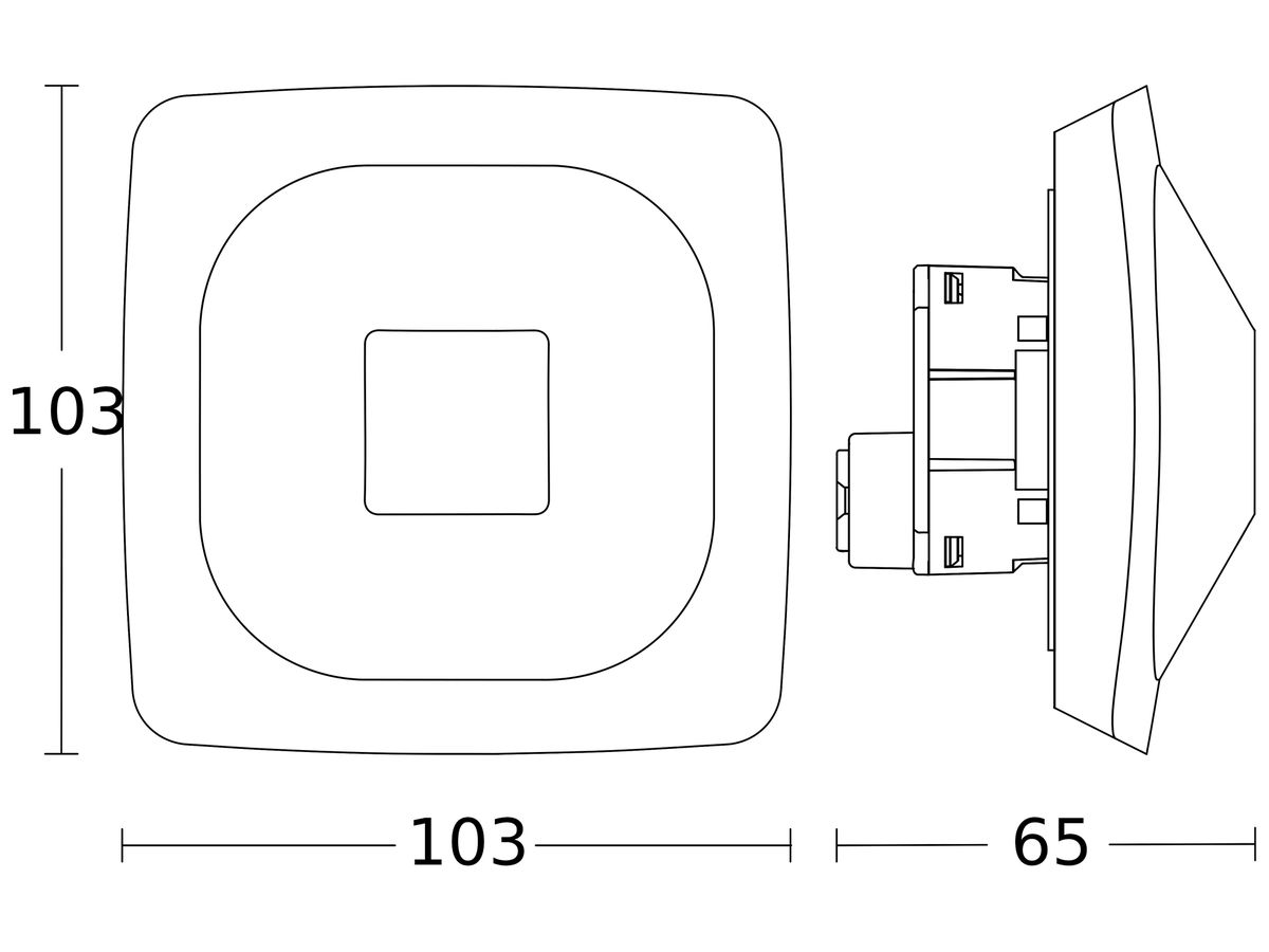 UP-Präsenzmelder Steinel HF 360-2 IP IP20 360°