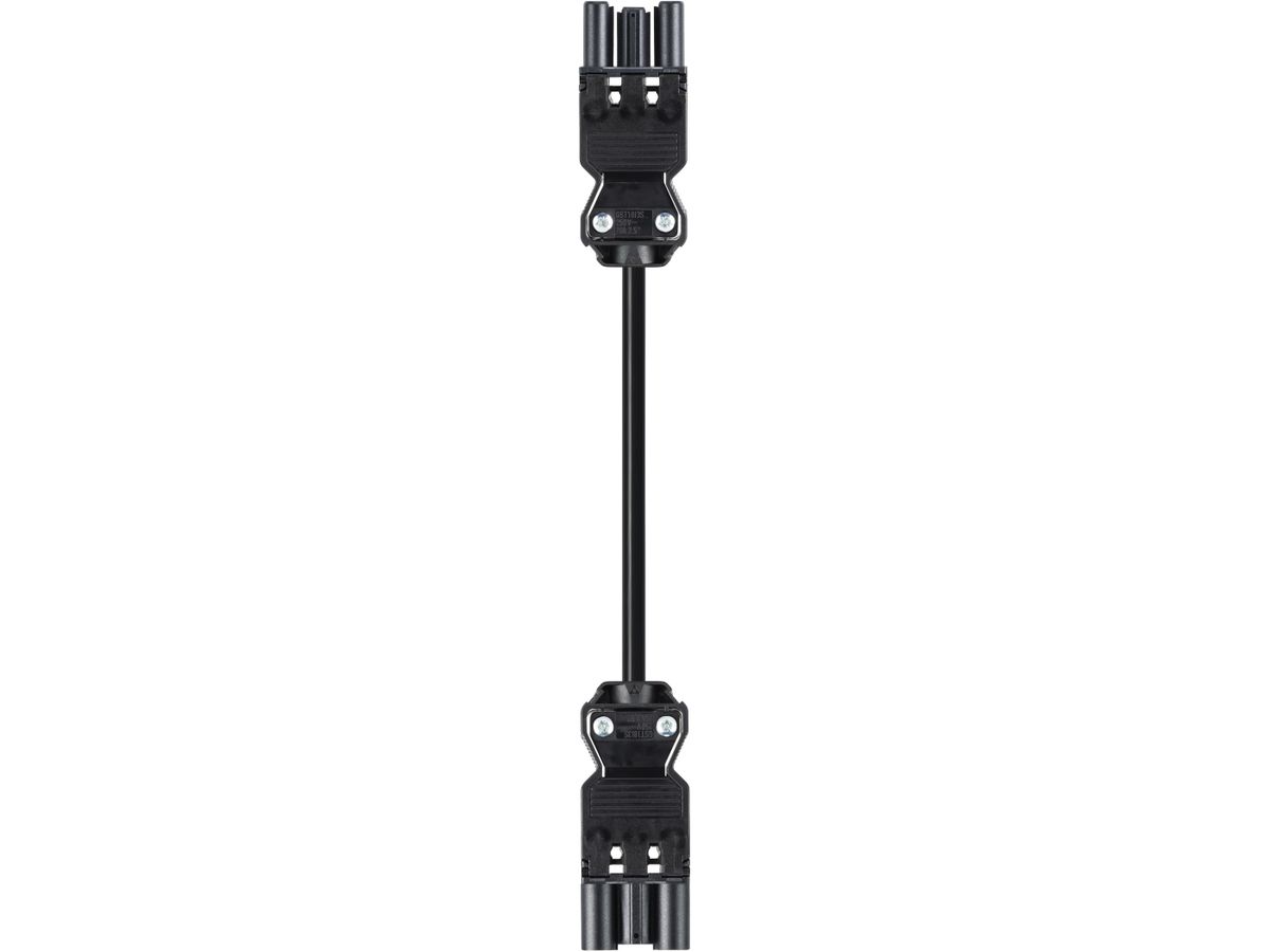 Stecker/Buchsenteil Wieland 1m 3L schwarz, 2.5mm²