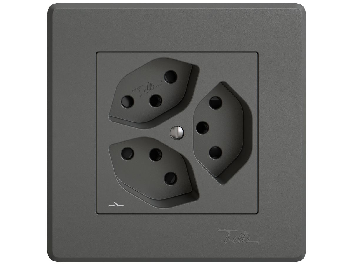 UP-Steckdose EDIZIO.liv SNAPFIX® 3×T13 1×S mit Shutter dgu
