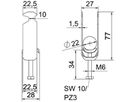 Schnellverleger BET 2056 H-Fuss Metall 16…22mm 2×Kabel Stahl tfZn