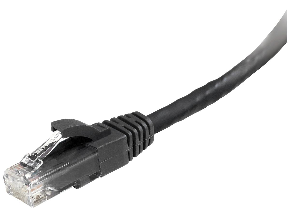 Patchkabel RJ45 Dätwyler 602 4P Kat.6 U/UTP AWG24 FR/LSZH schwarz 2m