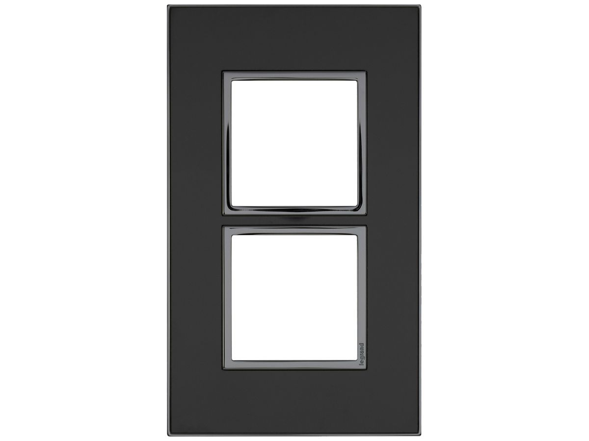 UP-Kopfzeile Legrand Arteor 1×2 horizontal 157×92mm Black reflective