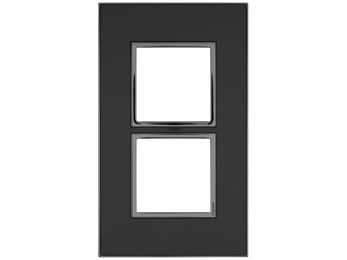 UP-Kopfzeile Legrand Arteor 2×1 vertikal 92×157mm Black reflective