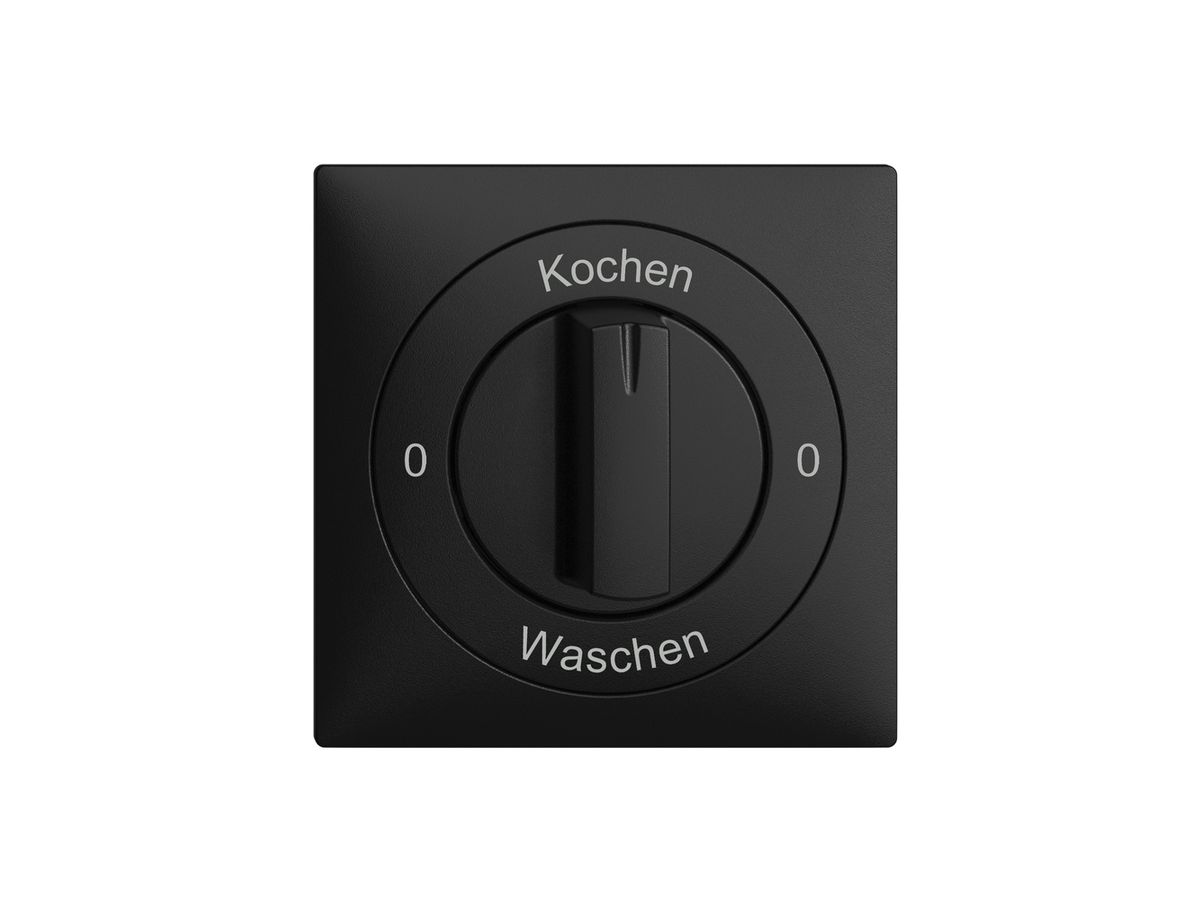 Frontset 0-Kochen-0-Waschen EDIZIOdue 60×60mm schwarz