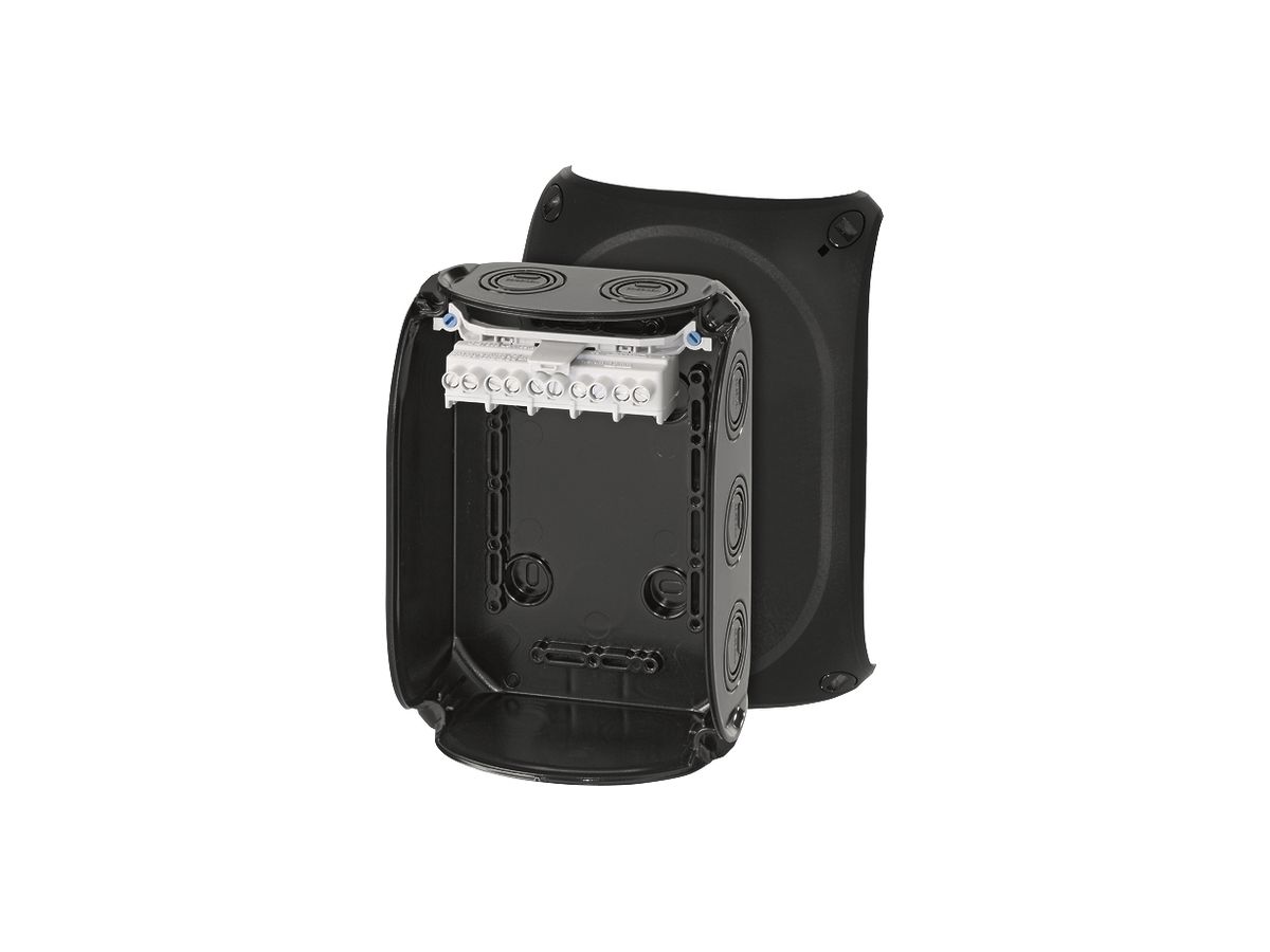 AP-Abzweigdose Hensel KF B mit Klemmen 5×6mm² schwarz