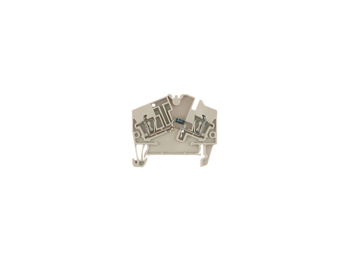 Bauelement-Reihenklemme Weidmüller ZDU 2.5-2/D- Zugfeder 2.5mm² Diode TS35 beige