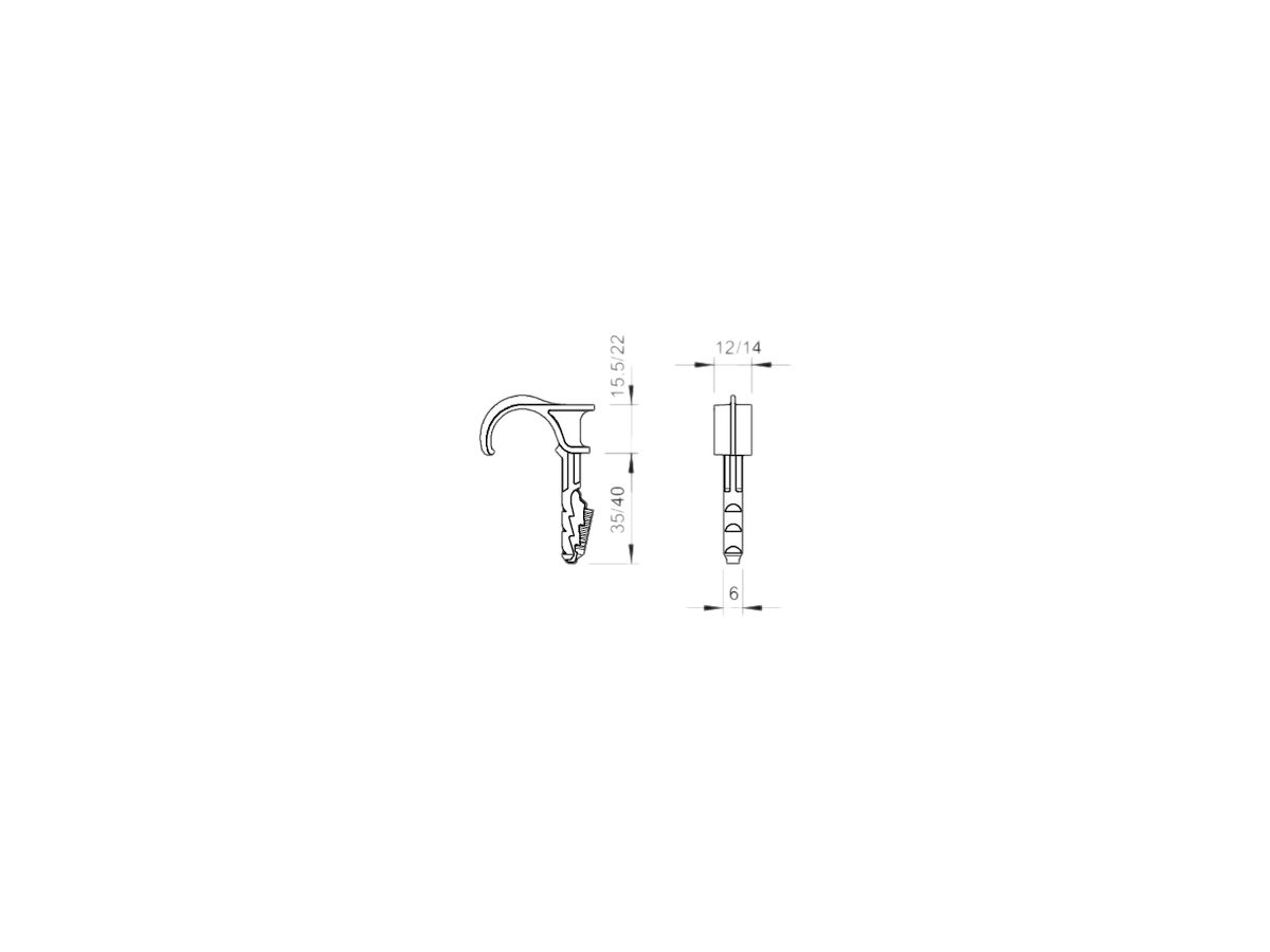 Steckschelle Bettermann 1-fach Ø22…30mm grau