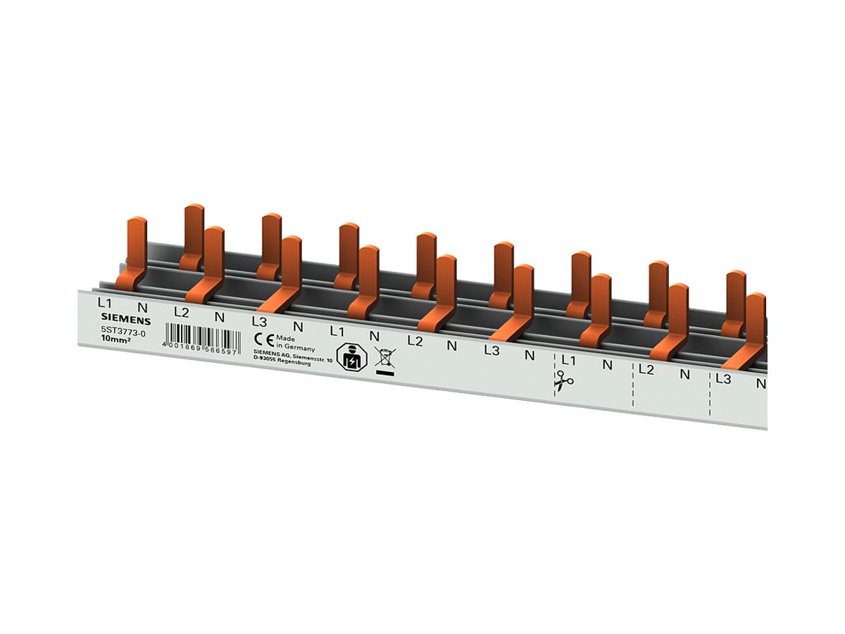 Kammschiene Siemens SENTRON 5ST37730 für Kompakt, 3LN 10mm² 60TE