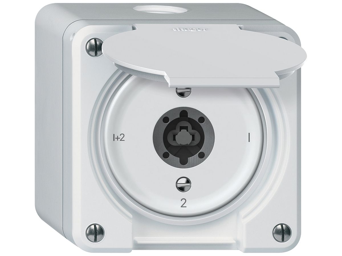 AP-Schlüsselschalter robusto Serienschalter 16A 250V 86×86mm weiss