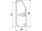 Sockelleistenkanal Bettermann SL Set 20×50 9010, PVC, reinweiss, 9010