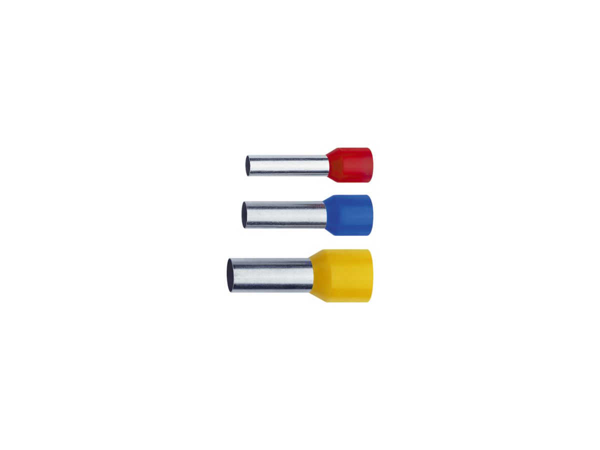 Aderendhülse Ferratec DIN isoliert 1mm²/10mm rot