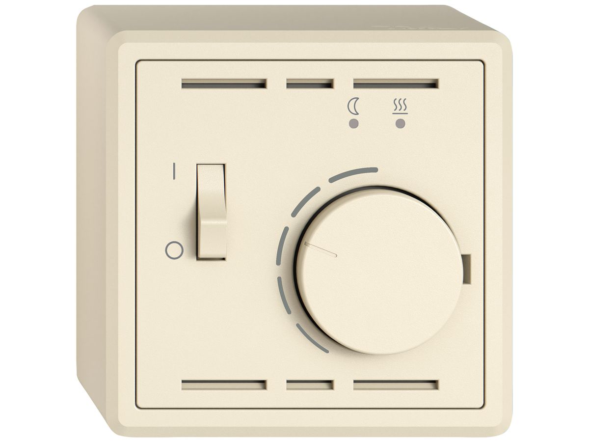 AP-Raumthermostat EDIZIO.liv SNAPFIX® m.Temperaturbegr.f.Bodenheizungen cr