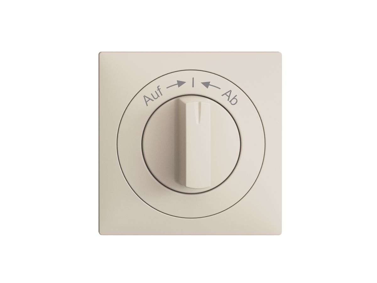 Frontset EDIZIOdue Auf->I<-Ab 60×60mm crema, für Drehschalter