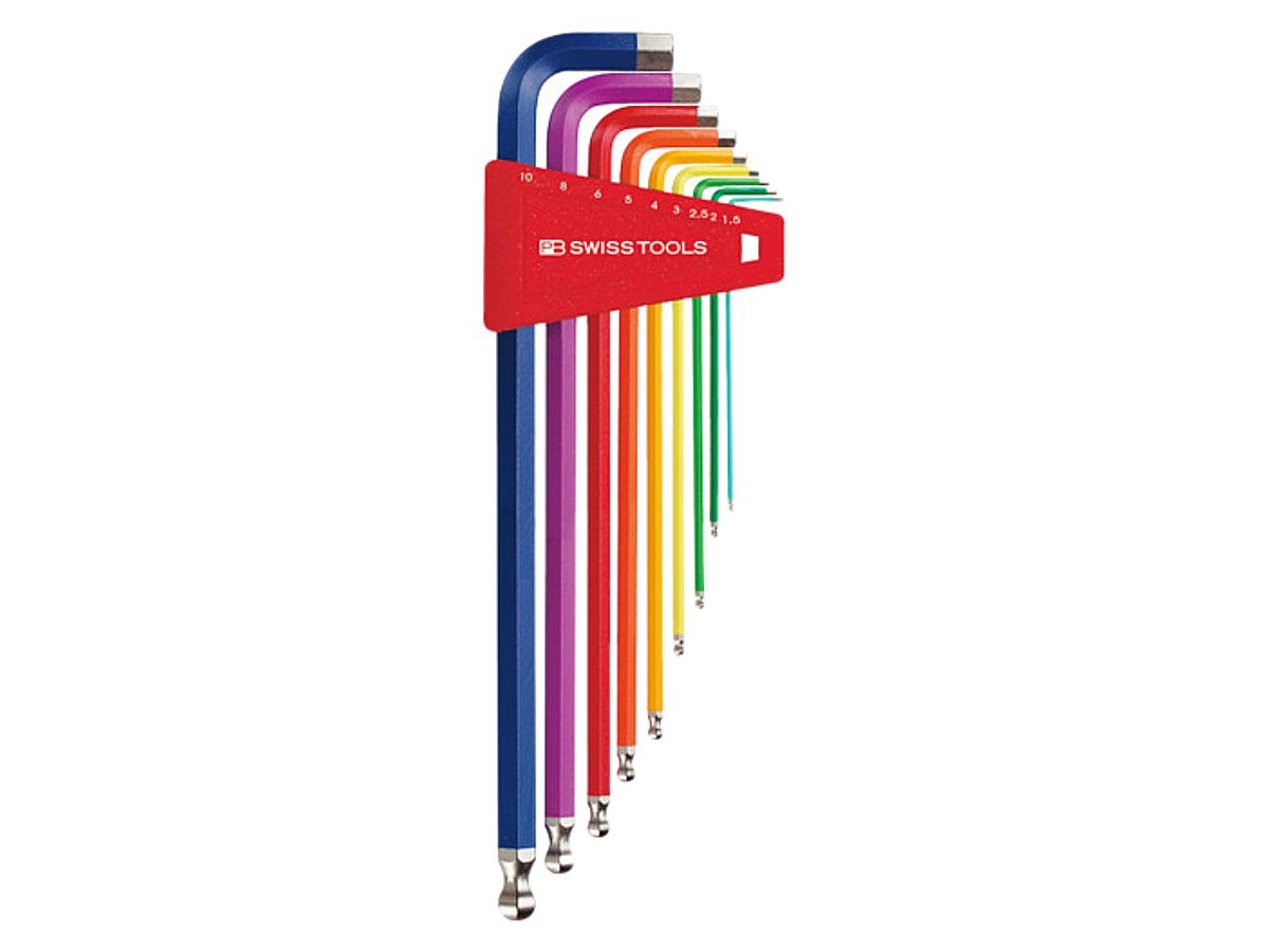 Stiftschlüssel-Satz PB 212 LH-10 RB 1.5, 2, 2.5, 3, 4, 5, 6, 8, 10