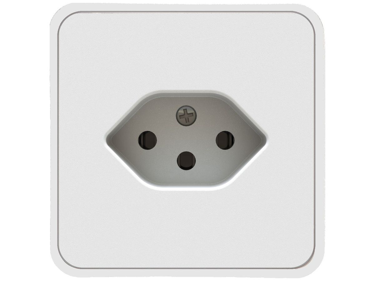 AP-Steckdose MH BUILD 1×T13 10A 230V 65×65×65mm IP20 ws