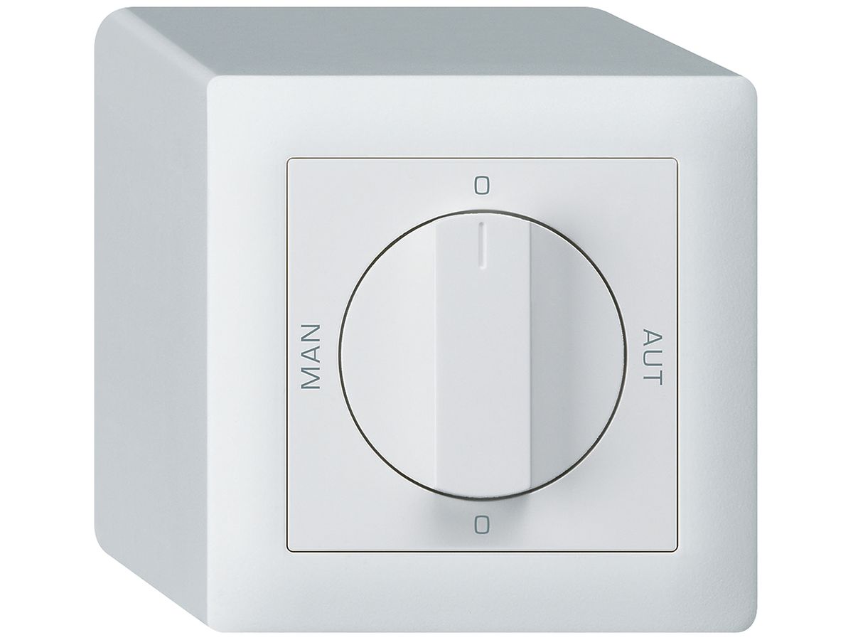 AP-Drehschalter kallysto 2/1L weiss 0-A-0-M mit Drehgriff