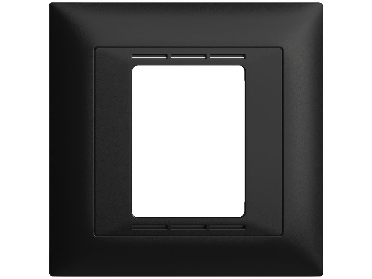 UP-Frontset EDIZIOdue FMI schwarz für Raumthermostat mit Display
