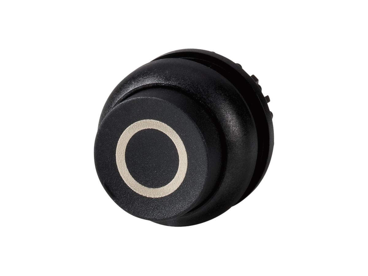 Drucktaste ETN RMQ hoch O schwarz, tastend, Ring schwarz