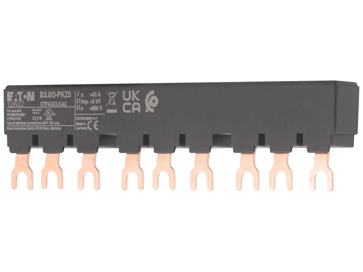 Kammschiene Eaton B3.0/3-PKZ0 Gabel 63A 135mm schwarz