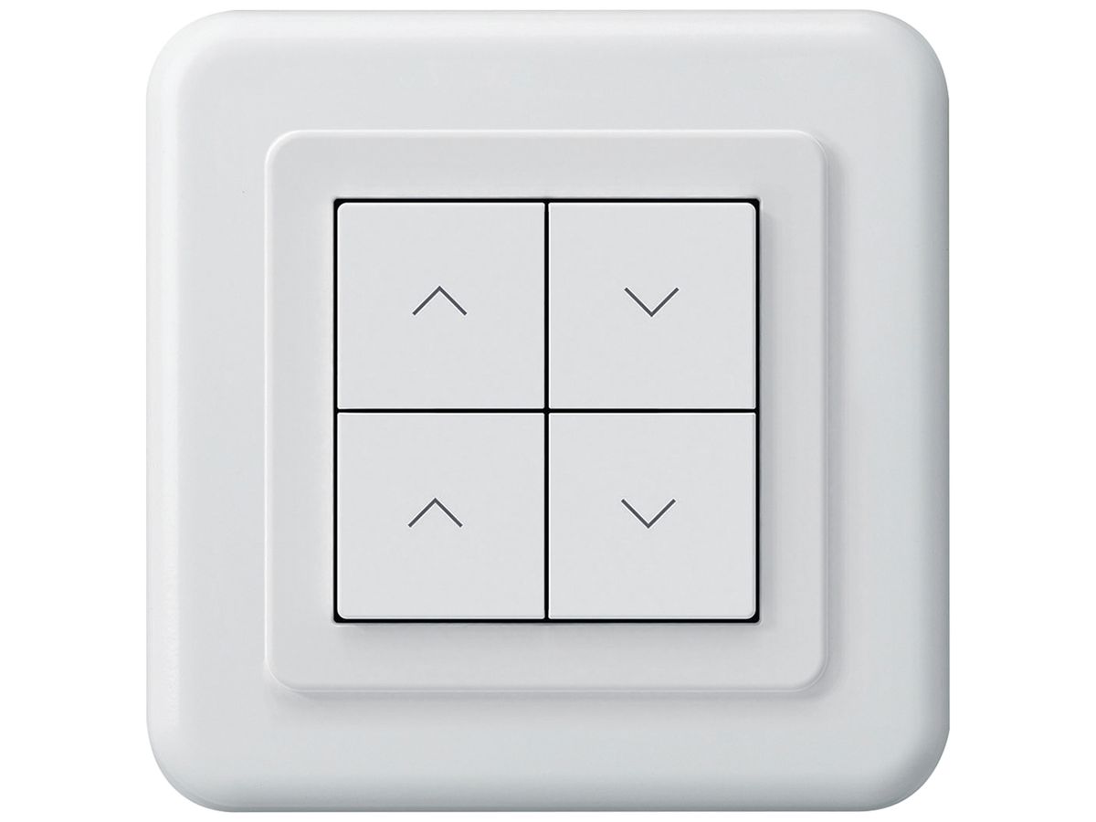 UP-KNX-Storentaster Hager BA basico C 4-fach 86×86mm weiss