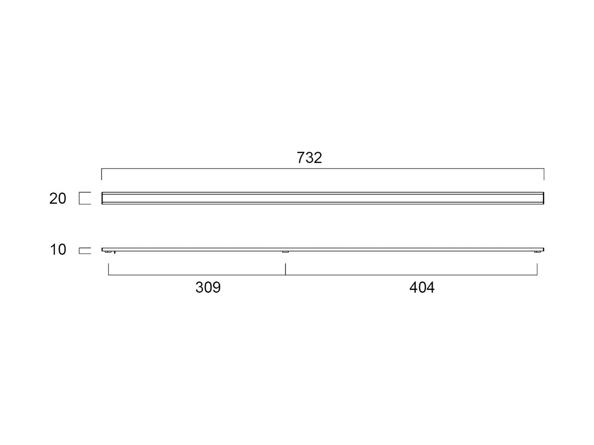 LED-Modul Sylvania Otao Linear 30…38V 10W 1350lm 3000K 110° 732mm opal