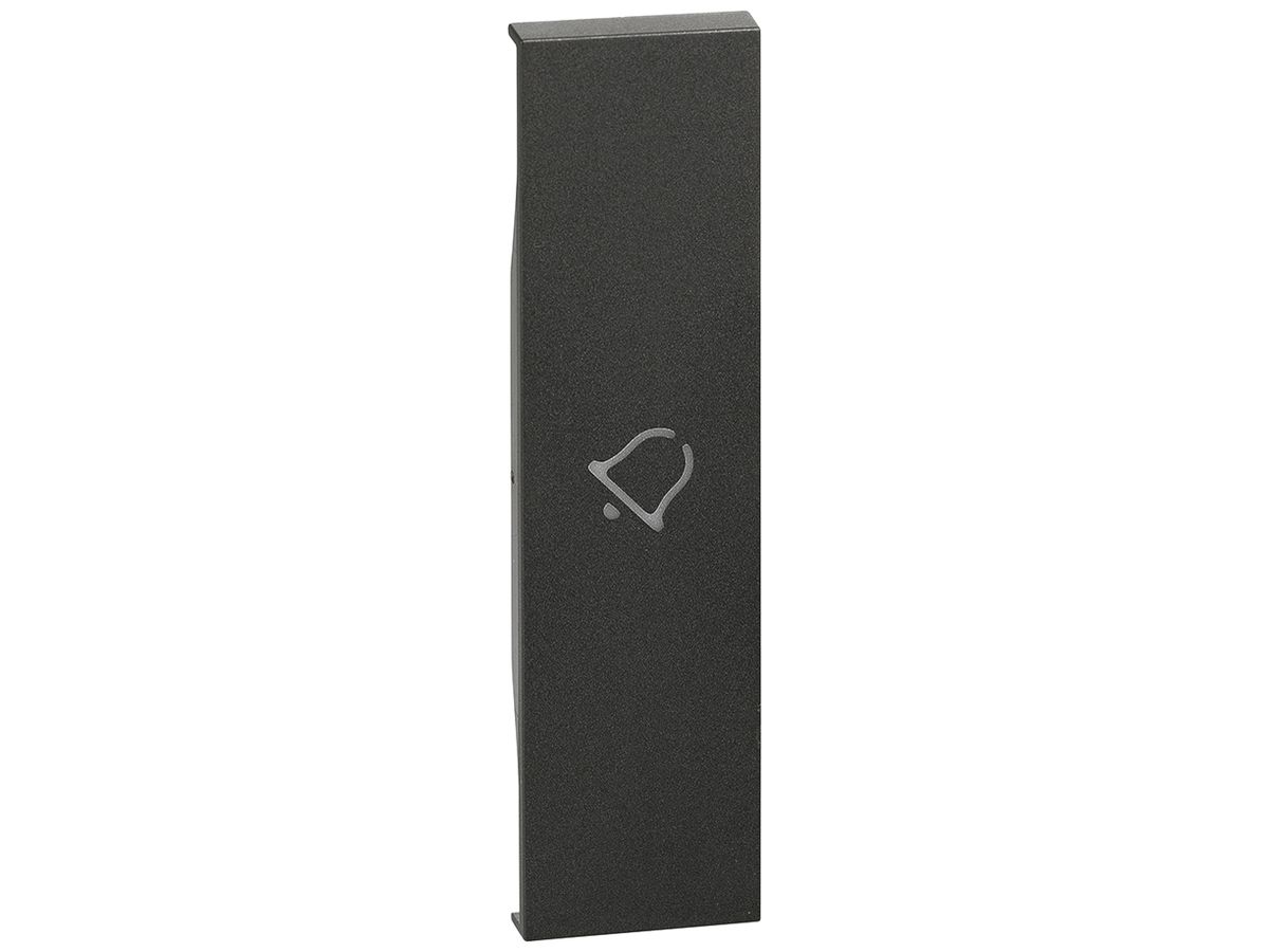 Tastenabdeckung Living Now 1 Modul beleuchtbar mit Symbol Glocke schwarz